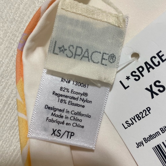 L*SPACE Women's Floral Print Joy Bottom Bitsy Cut Bikini Bottom Size XS - Picture 4 of 4